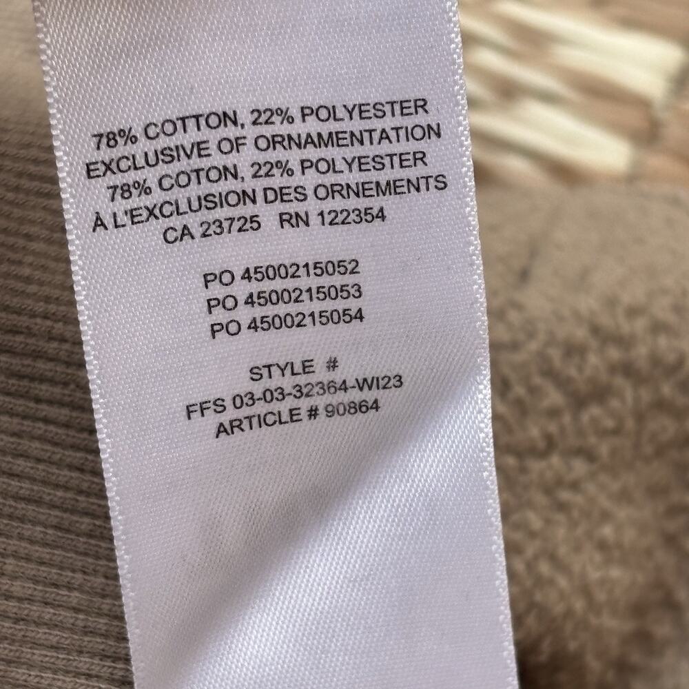 TNA Sweatfleece Aritzia Cozy Fleece Pullover Hoodie Tan Womens 2XS - Picture 7 of 7